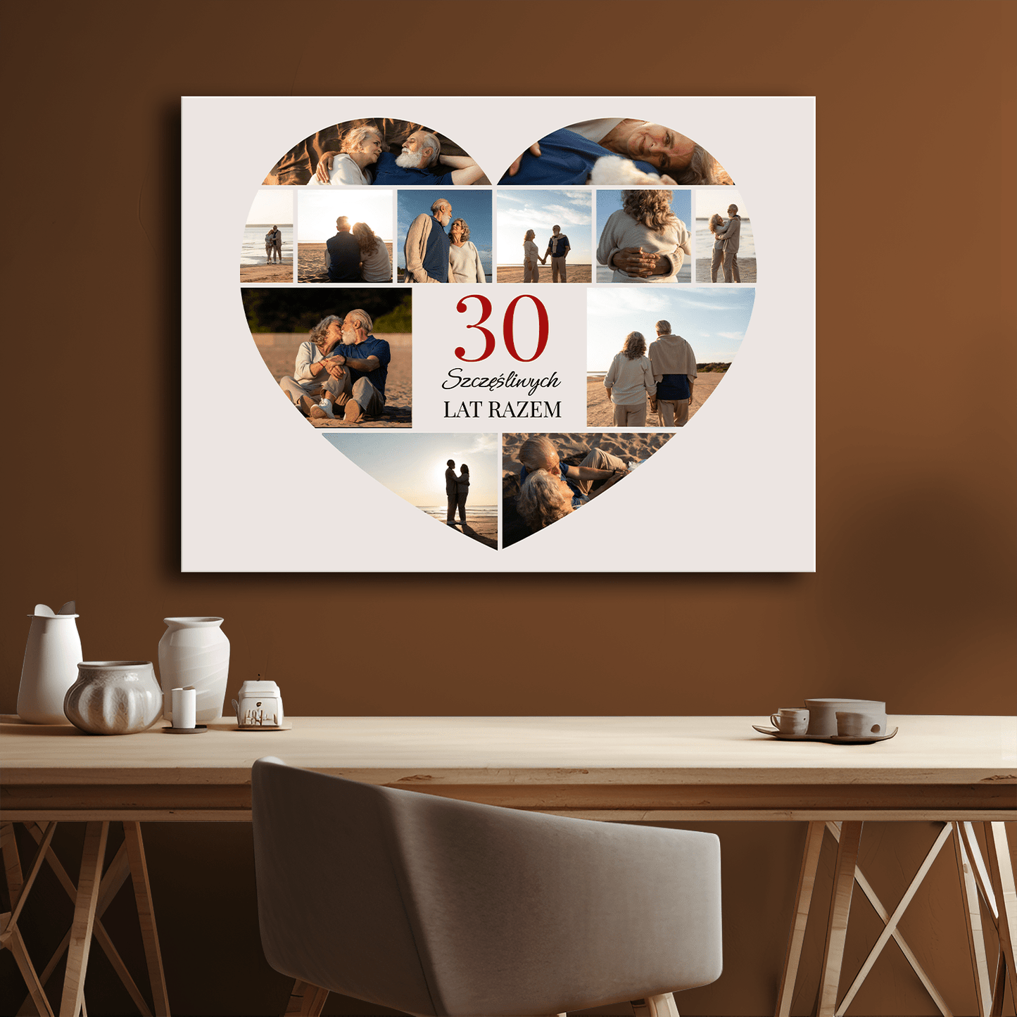 30 szczęśliwych lat - kolaż na płótnie dla pary - StwórzPrezent.pl