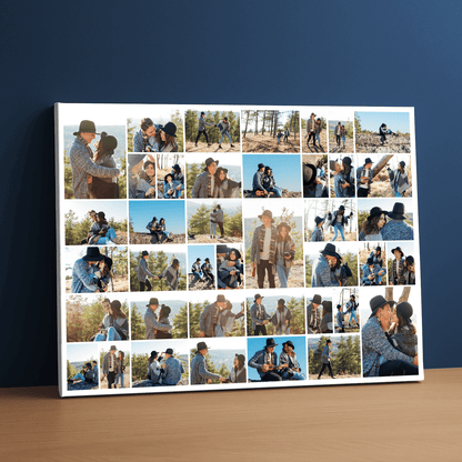 40 zdjęć zakochanych - kolaż na płótnie dla pary - StwórzPrezent.pl