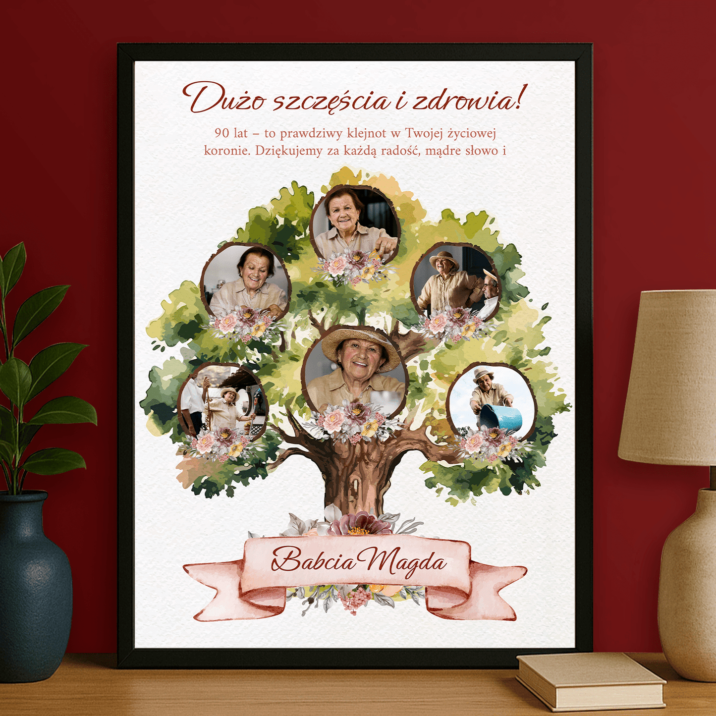 90 urodziny - plakat personalizowany dla babci - StwórzPrezent.pl