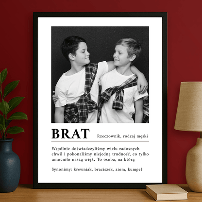 Brat - plakat personalizowany dla brata - StwórzPrezent.pl