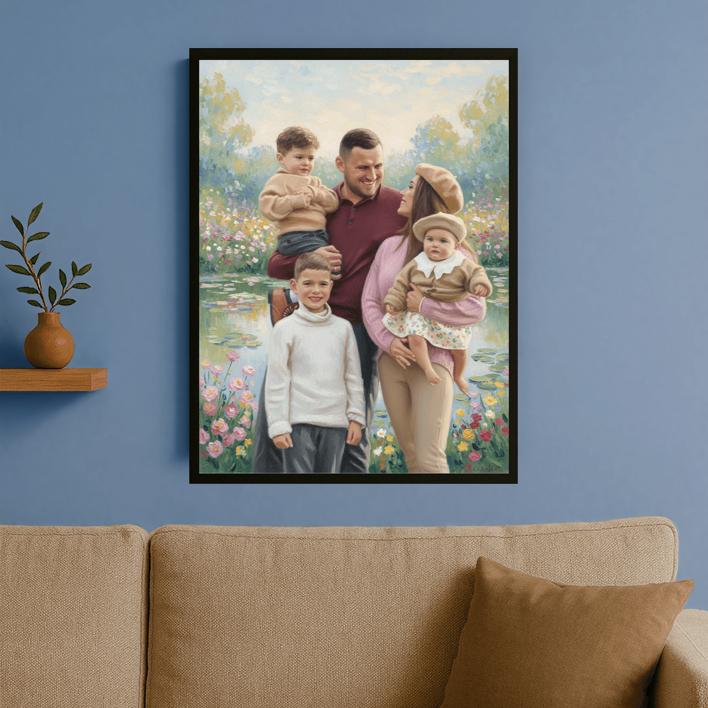 Cała szczęśliwa rodzina - portret na plakacie dla rodziców - StwórzPrezent.pl