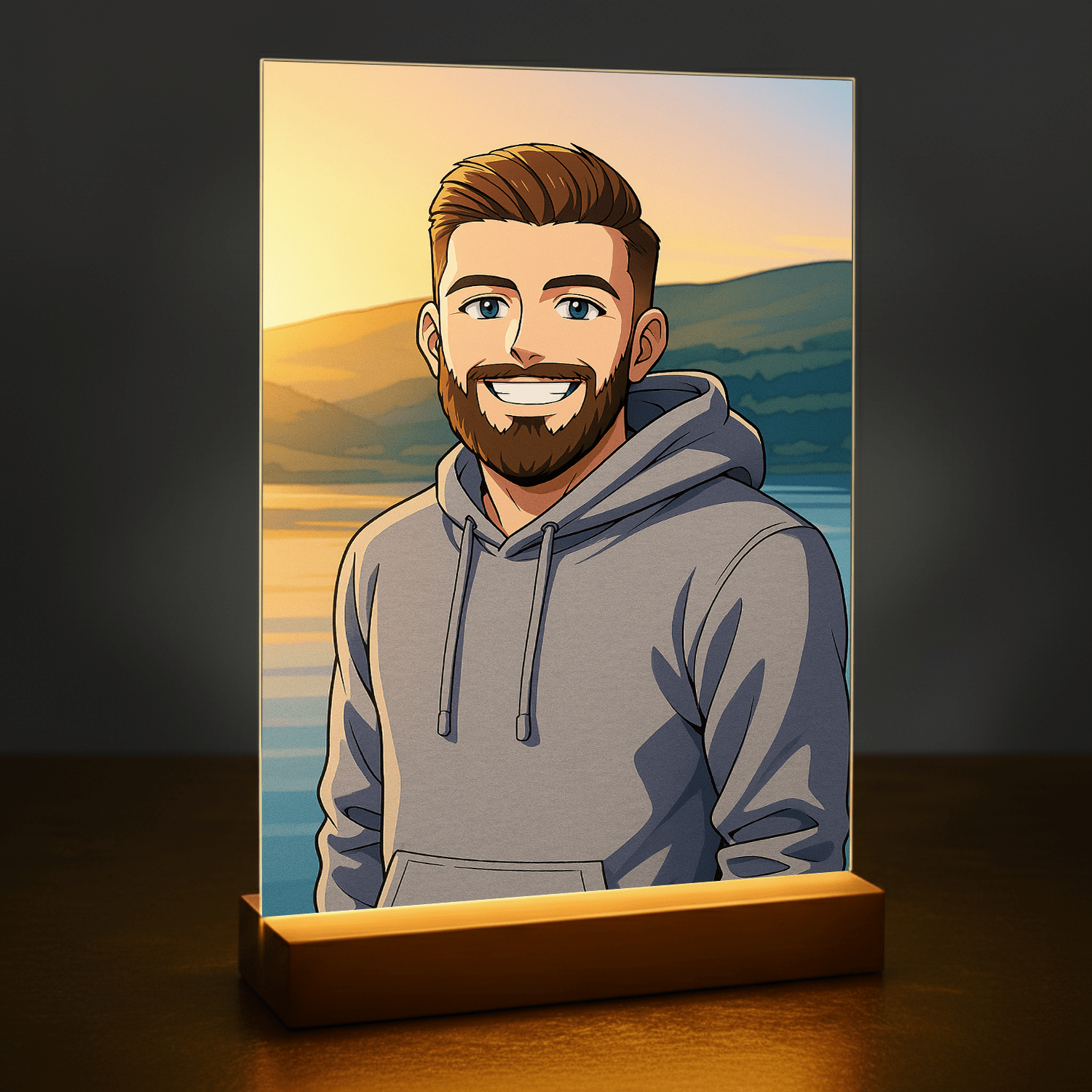 Chłopak w stylu Anime - portret na szkle akrylowym dla niego - stworzprezent.pl