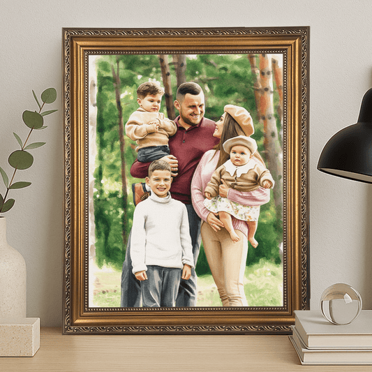 Ciepło rodzinnych wspomnień - portret na płótnie dla rodziców - StwórzPrezent.pl