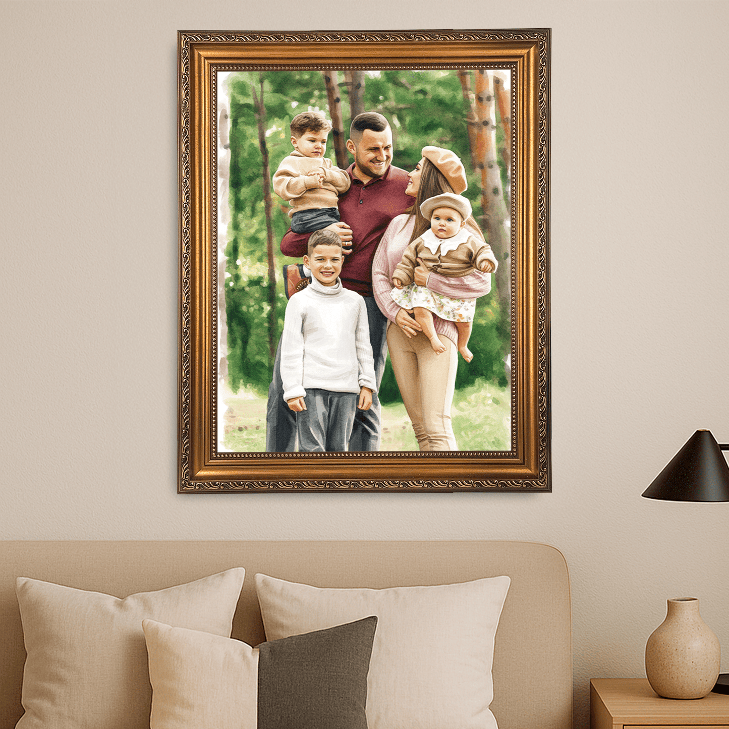 Ciepło rodzinnych wspomnień - portret na płótnie dla rodziców - StwórzPrezent.pl