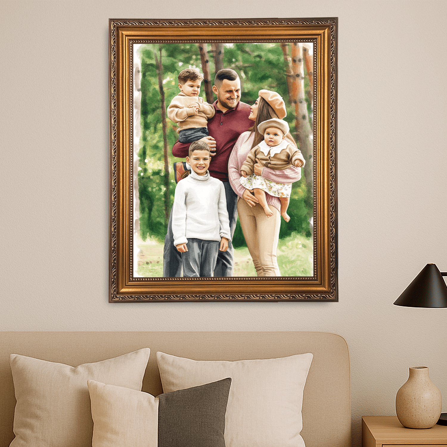 Ciepło rodzinnych wspomnień - portret na płótnie dla rodziców - StwórzPrezent.pl