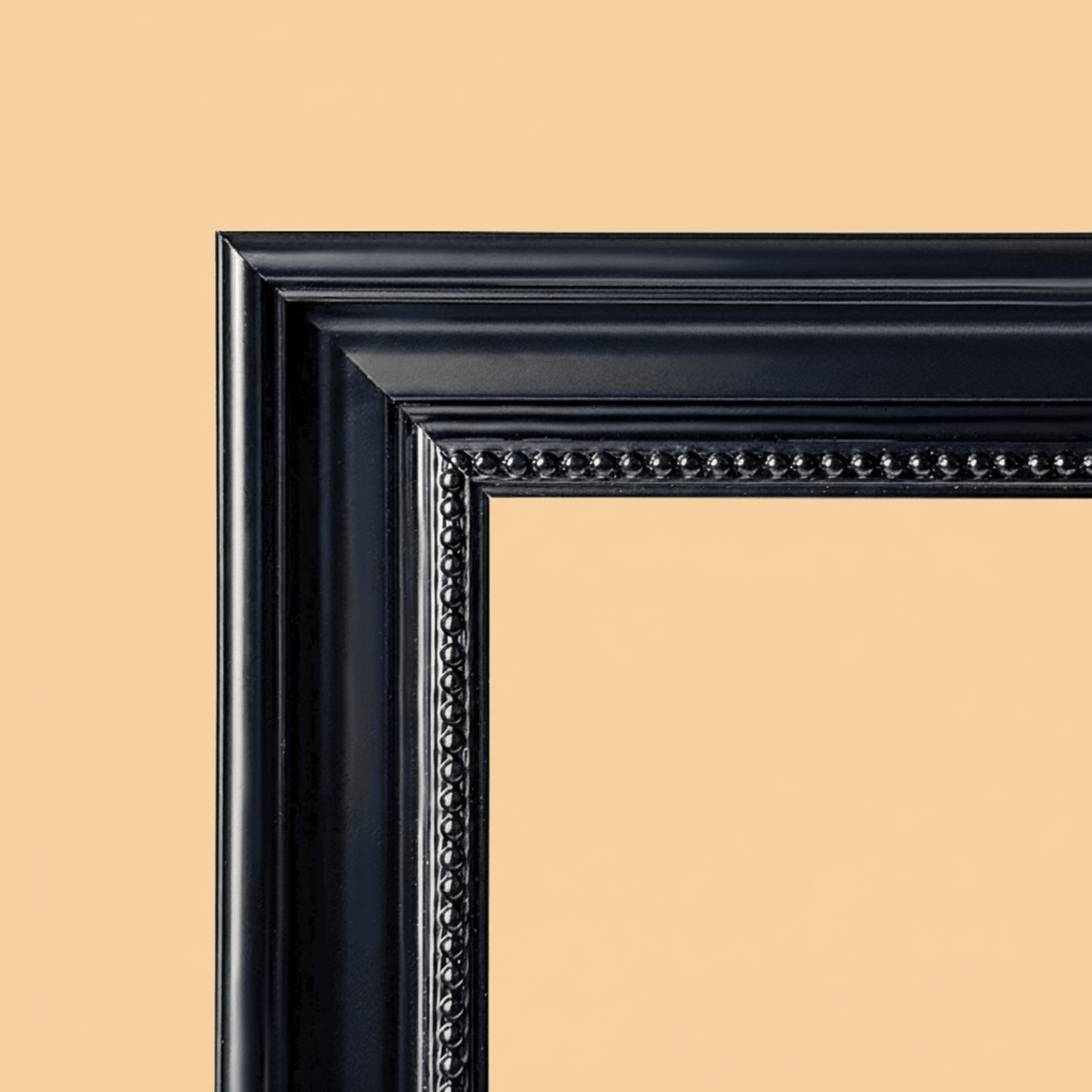 Czarna rama dekoracyjna z ornamentem do obrazów na płótnie - StwórzPrezent.pl