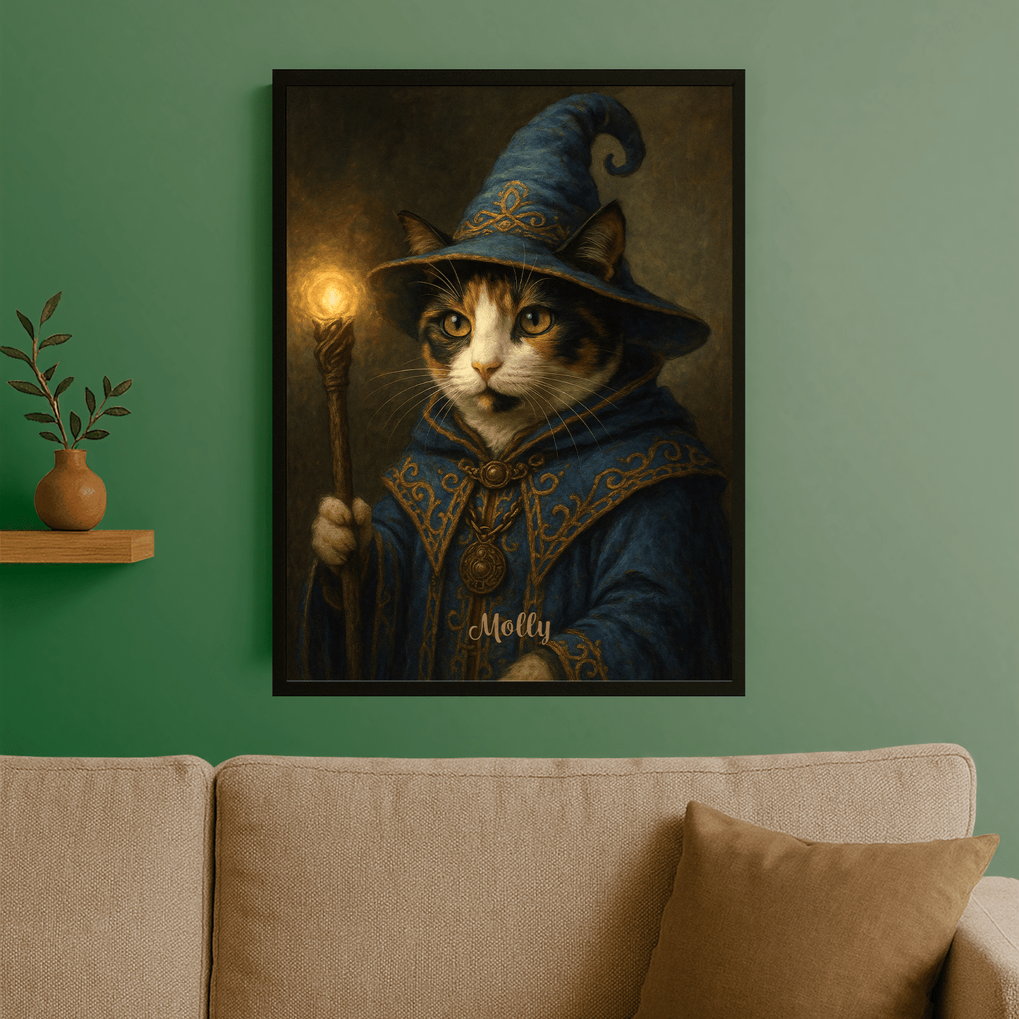 Czarodziejski kot - portret na plakacie dla miłośnika kotów - StwórzPrezent.pl