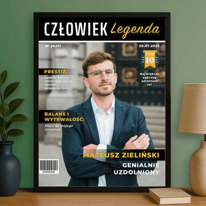 Człowiek legenda - plakat personalizowany dla mężczyzny - StwórzPrezent.pl