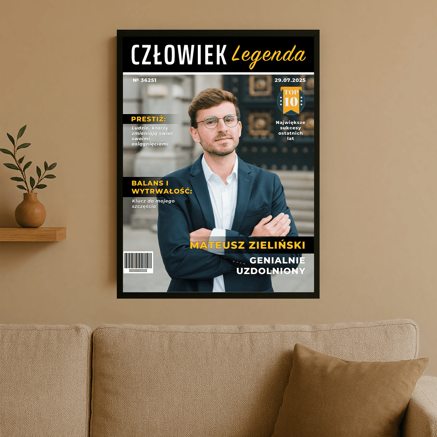 Człowiek legenda - plakat personalizowany dla mężczyzny - StwórzPrezent.pl