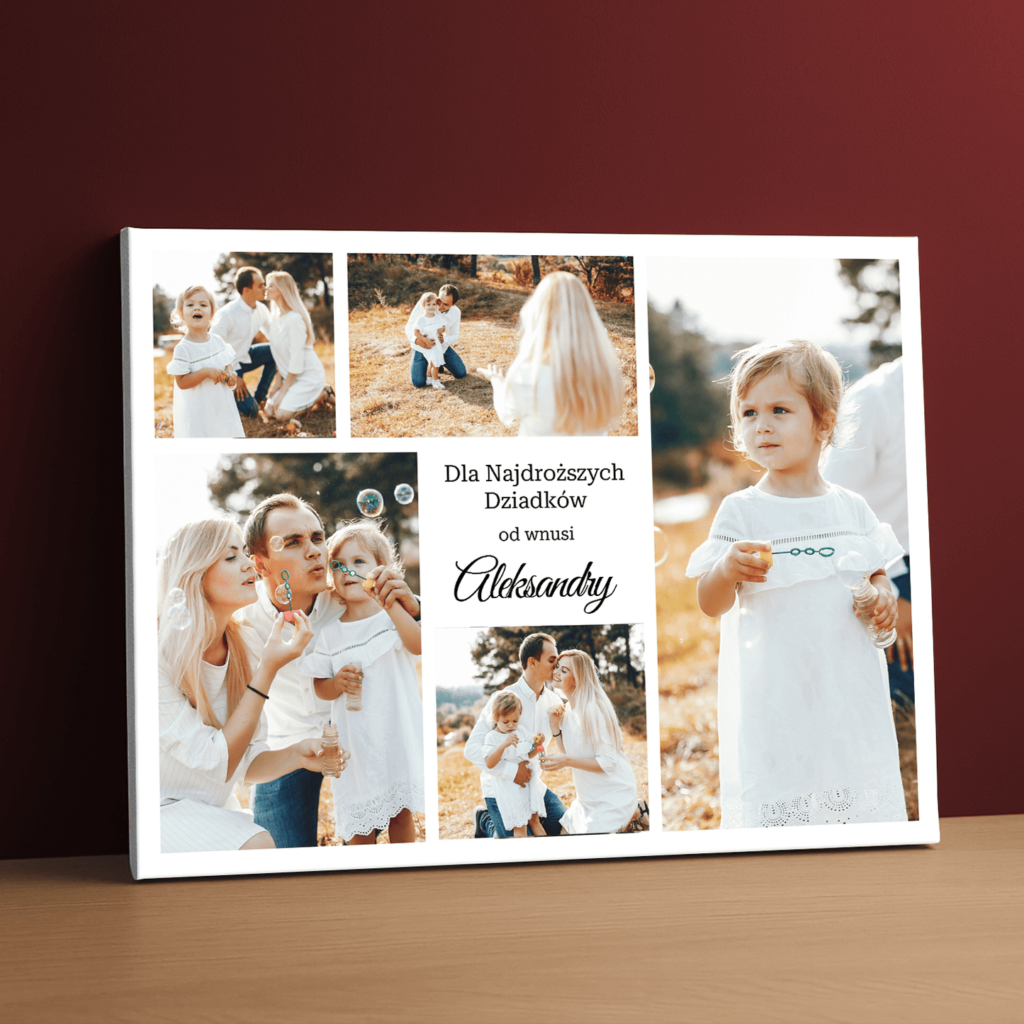 Dla najdroższych dziadków - kolaż na płótnie dla dziadków - StwórzPrezent.pl
