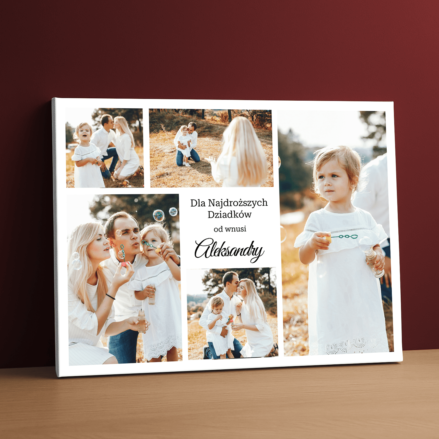 Dla najdroższych dziadków - kolaż na płótnie dla dziadków - StwórzPrezent.pl