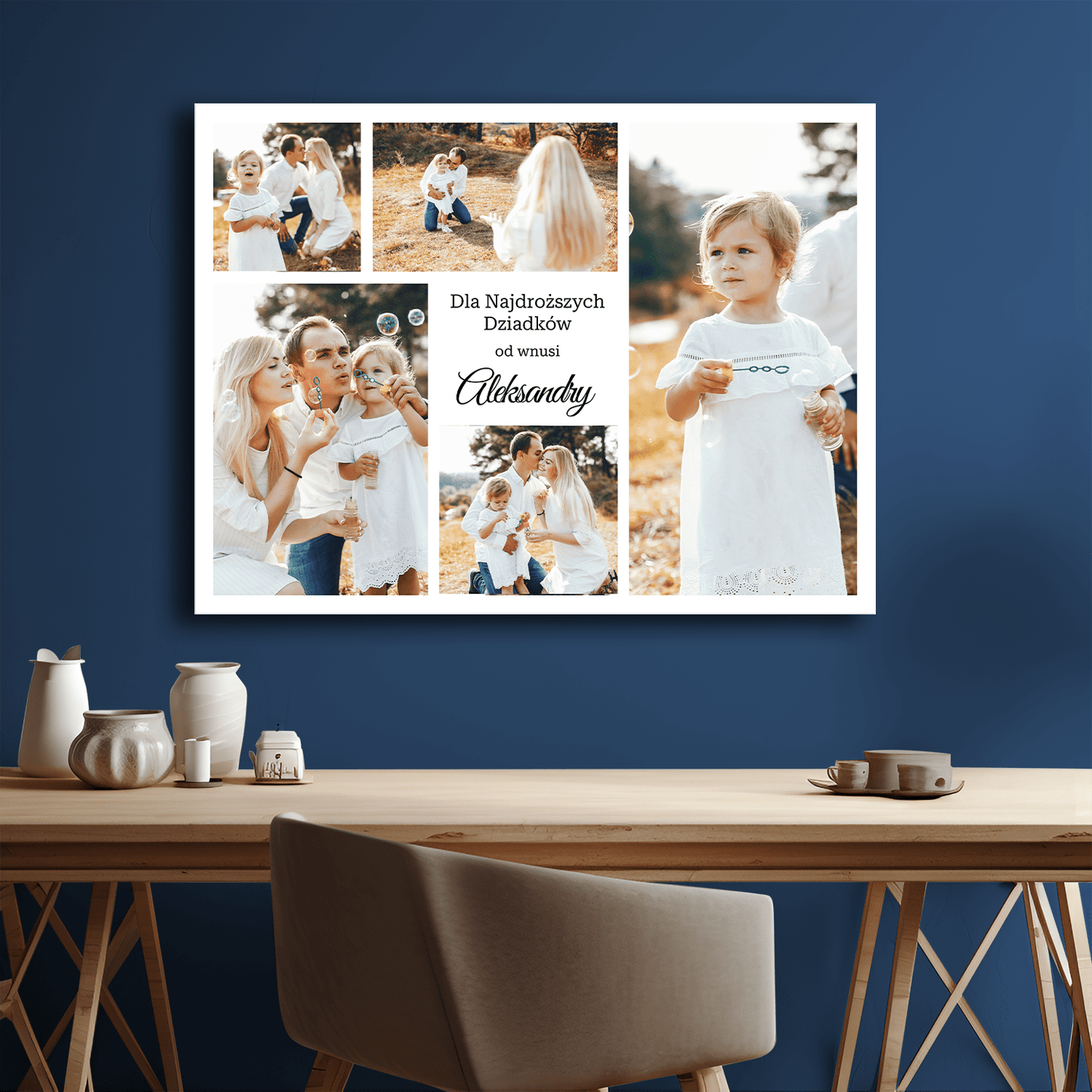 Dla najdroższych dziadków - kolaż na płótnie dla dziadków - StwórzPrezent.pl