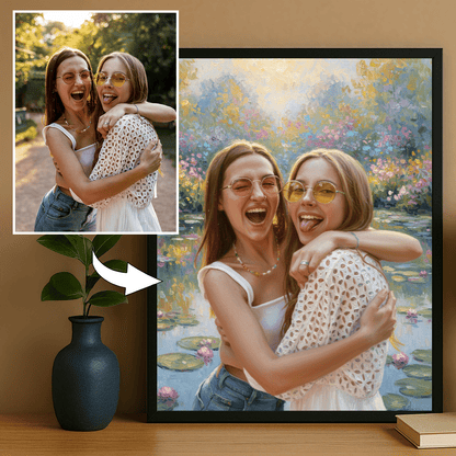 Dwie najlepsze przyjaciółki - portret na plakacie dla przyjaciółki - StwórzPrezent.pl