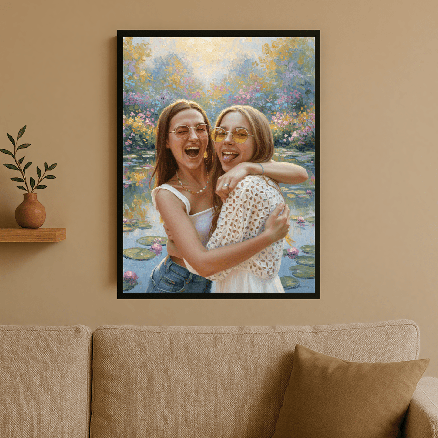 Dwie najlepsze przyjaciółki - portret na plakacie dla przyjaciółki - StwórzPrezent.pl