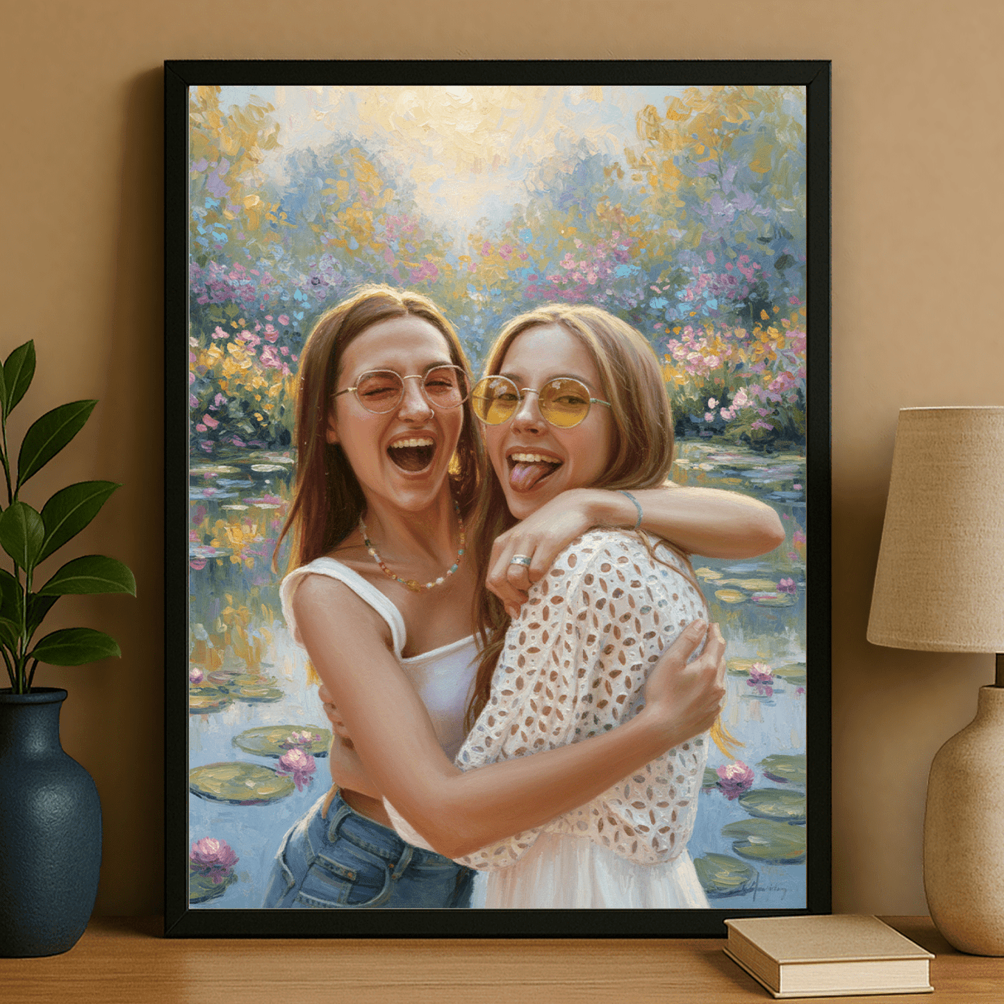 Dwie najlepsze przyjaciółki - portret na plakacie dla przyjaciółki - StwórzPrezent.pl