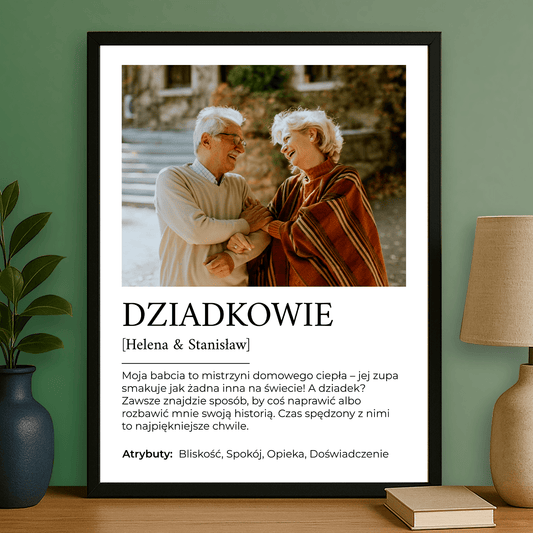 Dziadkowie zdjęcie + tekst - plakat personalizowany dla dziadków - StwórzPrezent.pl