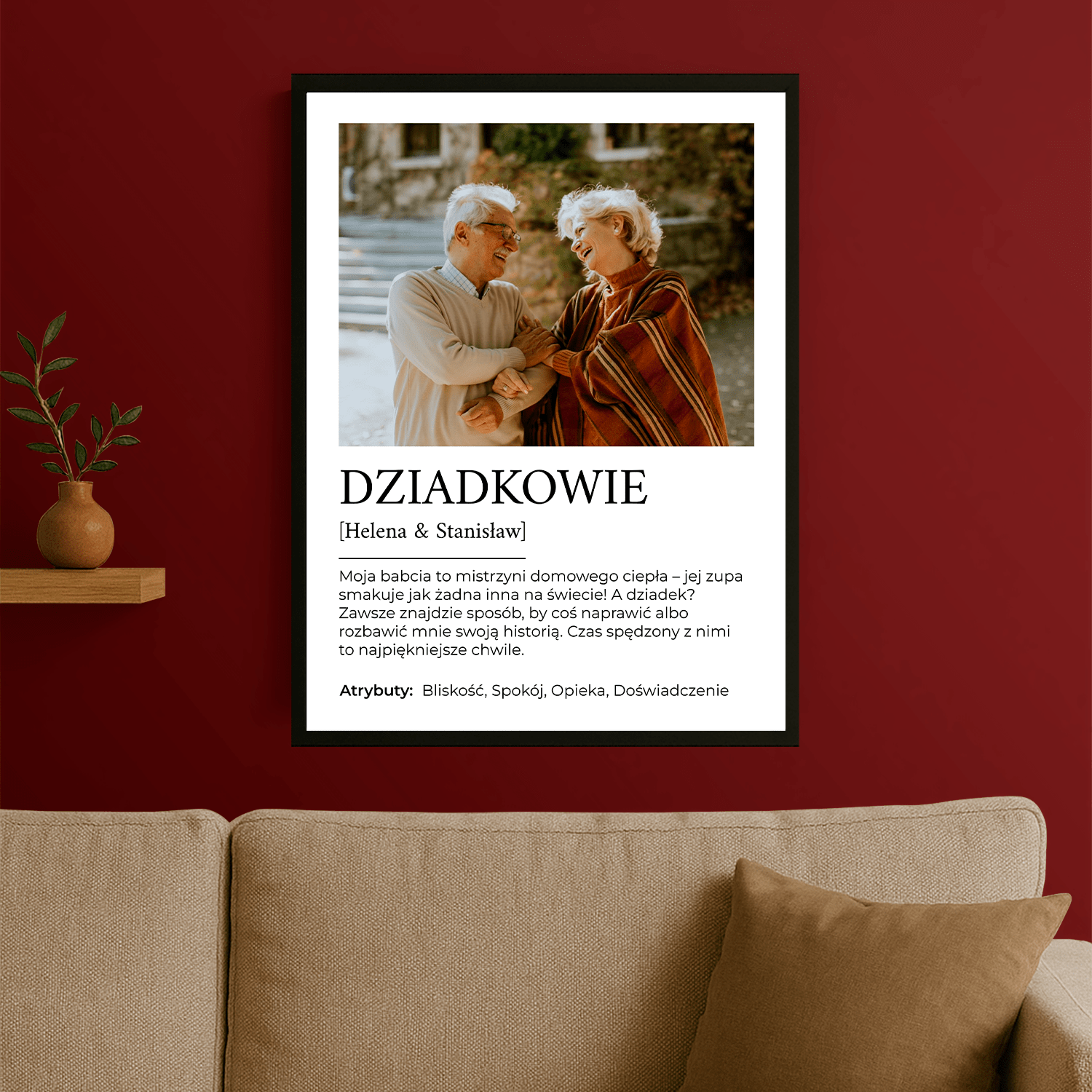 Dziadkowie zdjęcie + tekst - plakat personalizowany dla dziadków - StwórzPrezent.pl