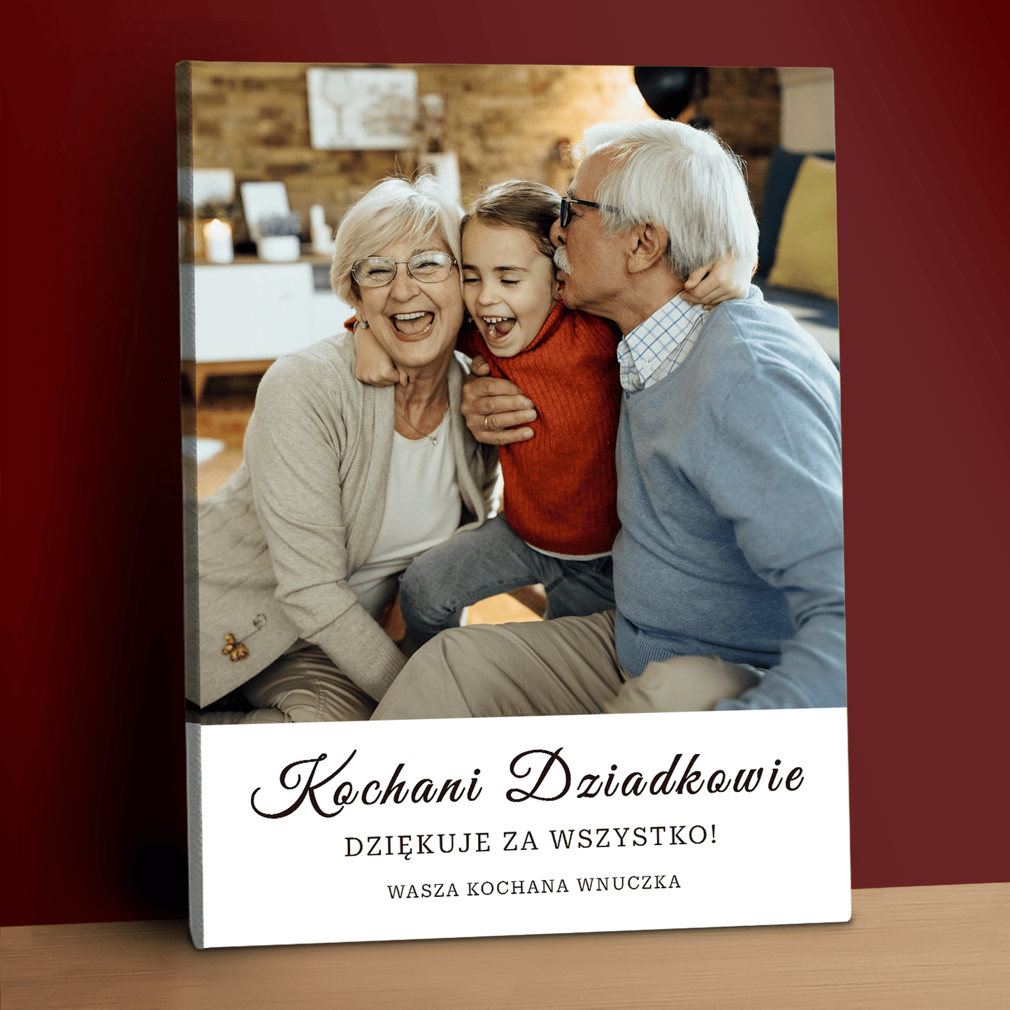 Dziękujemy za wszystko! - kolaż na płótnie dla dziadków - StwórzPrezent.pl