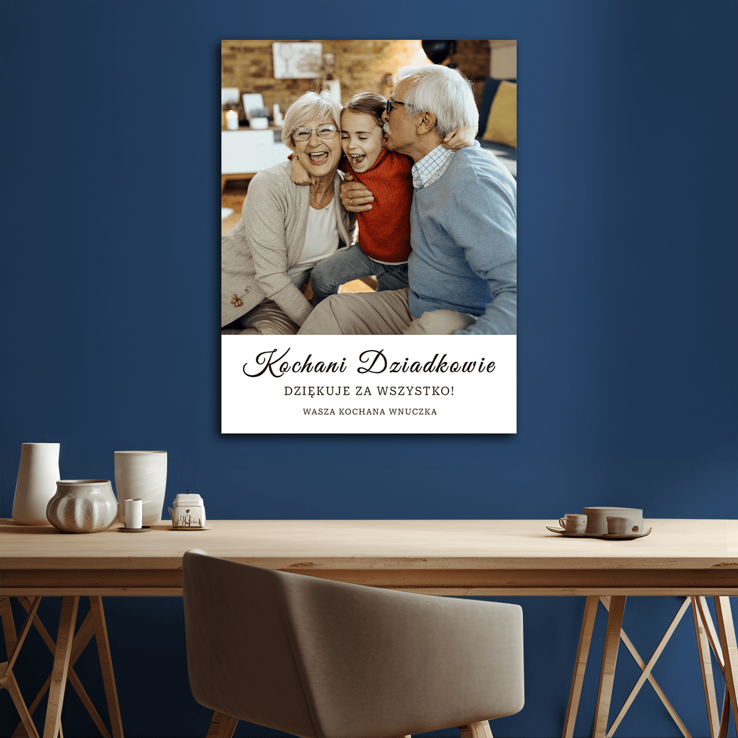 Dziękujemy za wszystko! - kolaż na płótnie dla dziadków - StwórzPrezent.pl