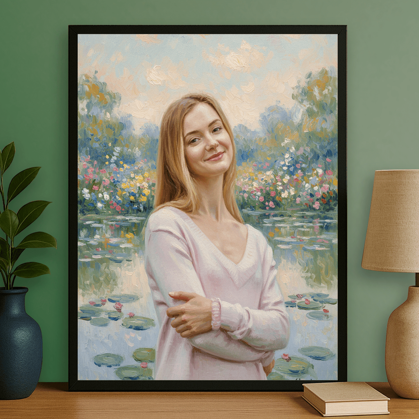 Dziewczyna nad stawem - portret na plakacie dla niej - StwórzPrezent.pl