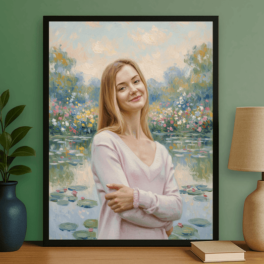 Dziewczyna nad stawem - portret na plakacie dla niej - StwórzPrezent.pl