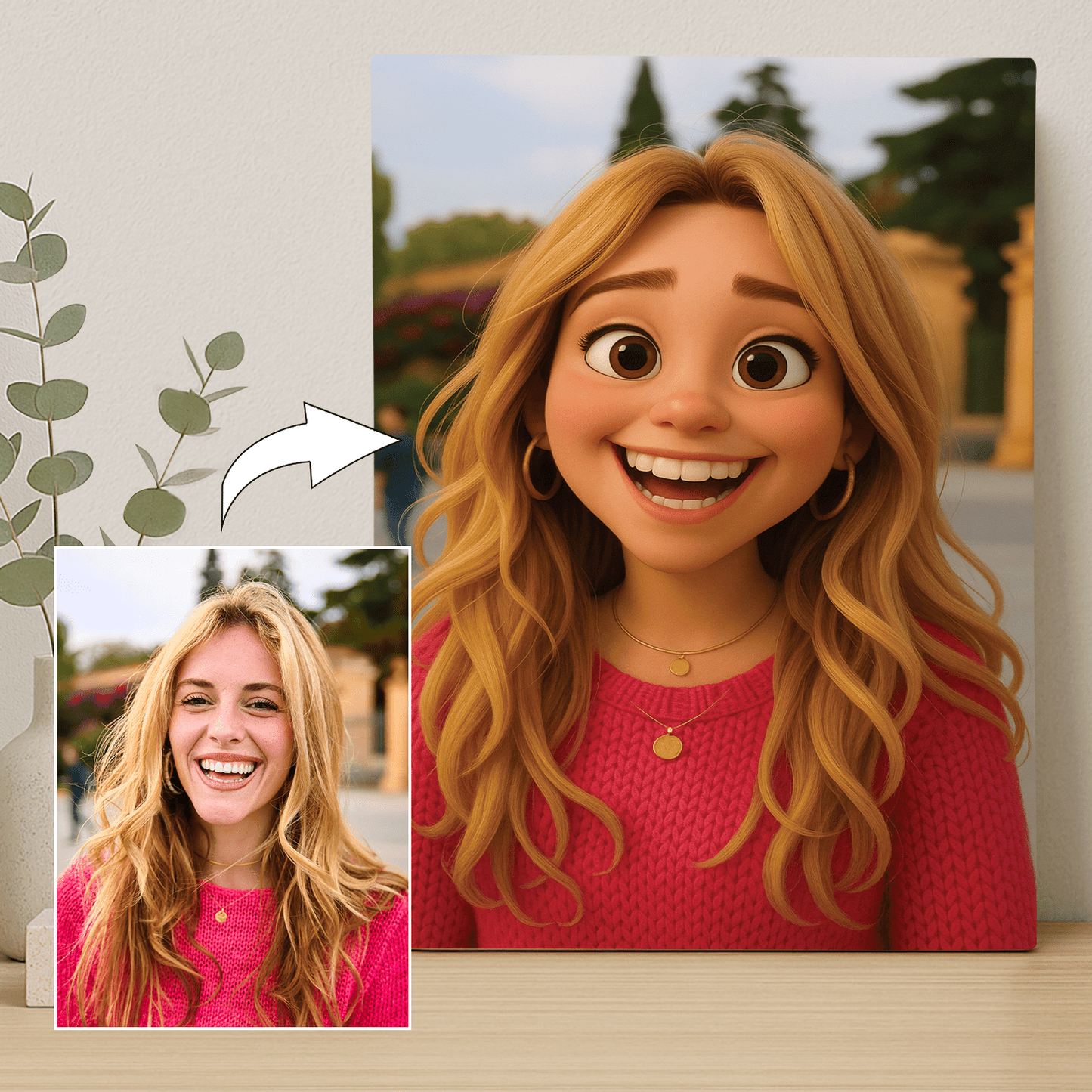 Dziewczyna w stylu animacji 3D - portret na płótnie dla niej - StwórzPrezent.pl