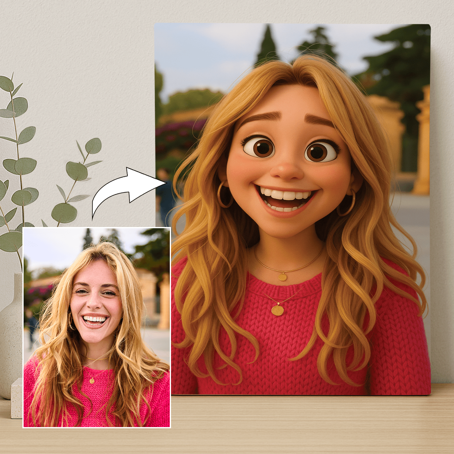 Dziewczyna w stylu animacji 3D - portret na płótnie dla niej - StwórzPrezent.pl