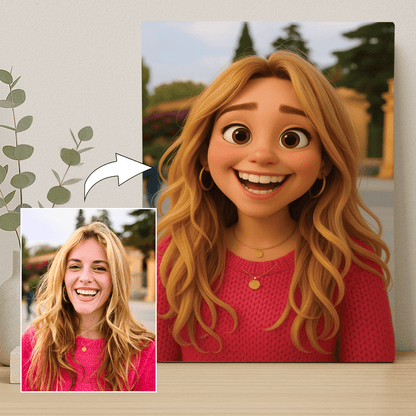 Dziewczyna w stylu animacji 3D - portret na płótnie dla niej - StwórzPrezent.pl