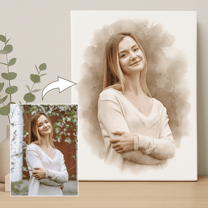 Dziewczyna w stylu coffee - portret na płótnie dla niej - StwórzPrezent.pl