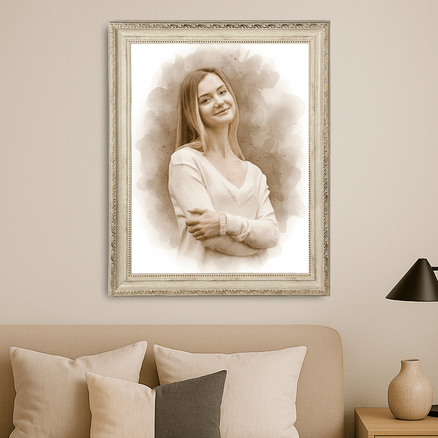 Dziewczyna w stylu coffee - portret na płótnie dla niej - StwórzPrezent.pl