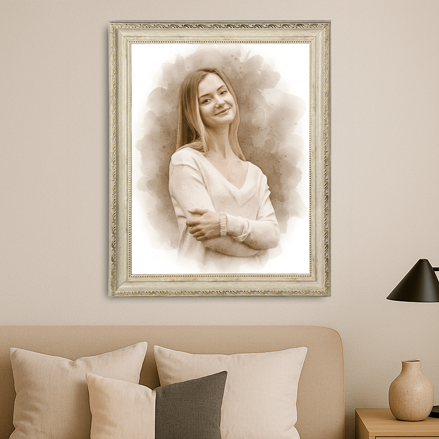 Dziewczyna w stylu coffee - portret na płótnie dla niej - StwórzPrezent.pl