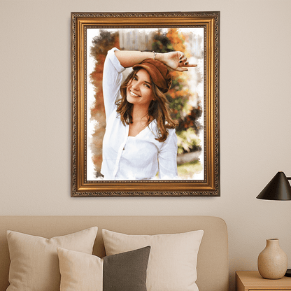 Dziewczyna w stylu watercolor - portret na płótnie dla niej - StwórzPrezent.pl