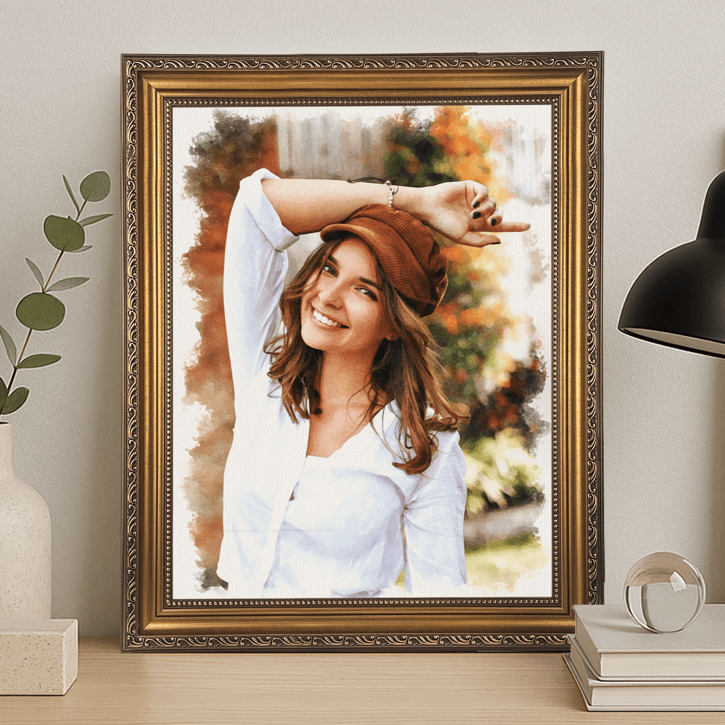 Dziewczyna w stylu watercolor - portret na płótnie dla niej - StwórzPrezent.pl