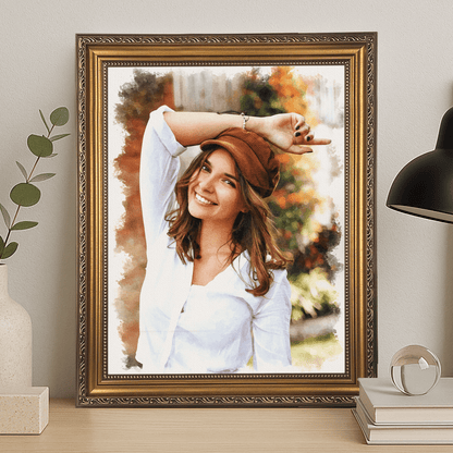 Dziewczyna w stylu watercolor - portret na płótnie dla niej - StwórzPrezent.pl