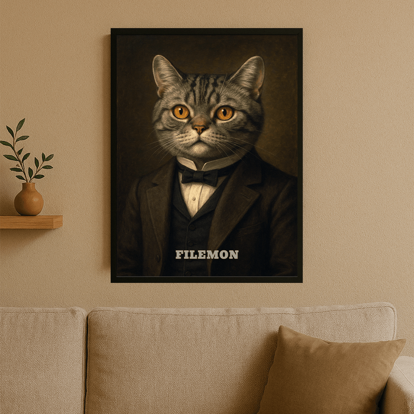 Elegancki kot - portret na plakacie dla miłośnika kotów - StwórzPrezent.pl