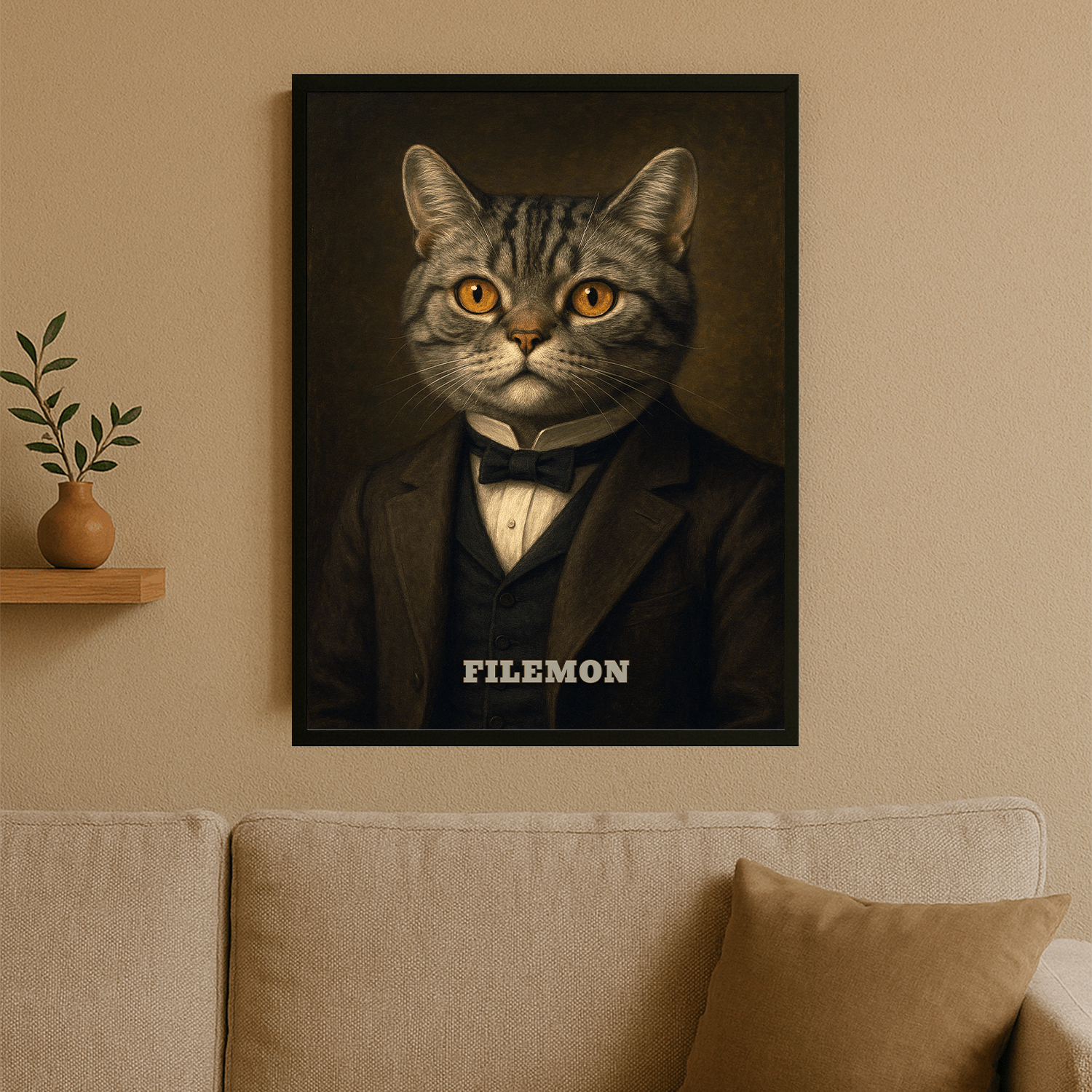 Elegancki kot - portret na plakacie dla miłośnika kotów - StwórzPrezent.pl