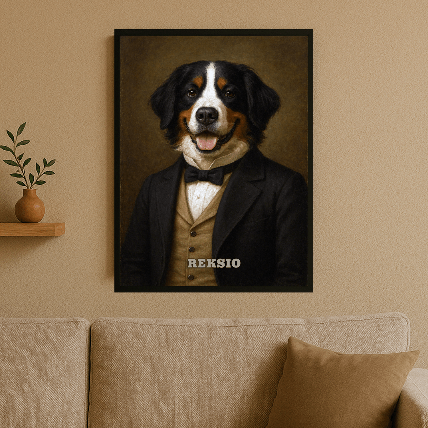 Elegancki pies - portret na plakacie dla miłośnika psów - StwórzPrezent.pl