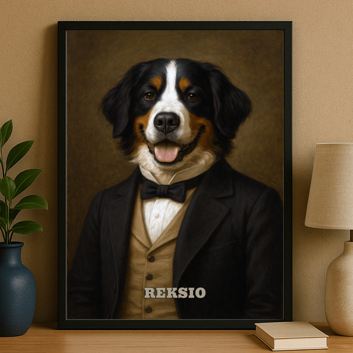 Elegancki pies - portret na plakacie dla miłośnika psów - StwórzPrezent.pl