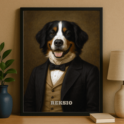 Elegancki pies - portret na plakacie dla miłośnika psów - StwórzPrezent.pl