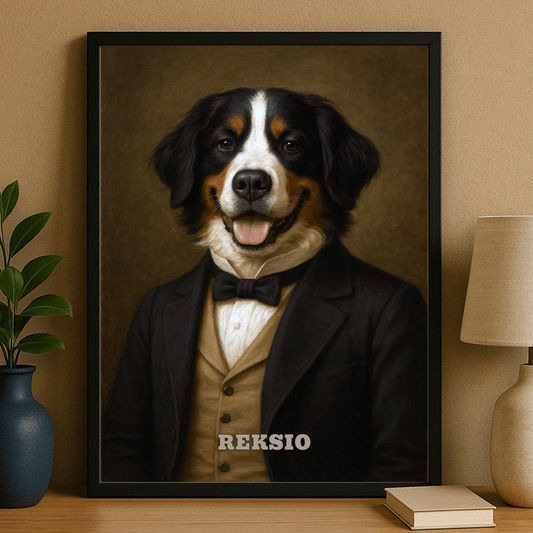 Elegancki pies - portret na plakacie dla miłośnika psów - StwórzPrezent.pl