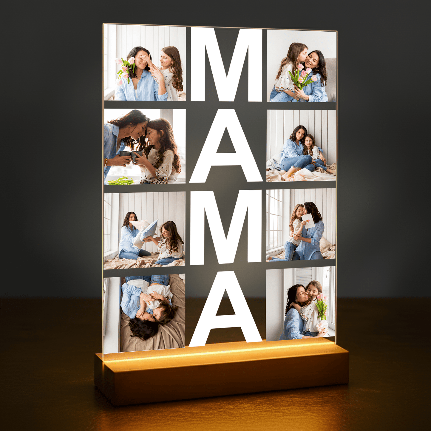 Fotokolaż Mama - Personalizowany druk na szkle dla mamy - stworzprezent.pl