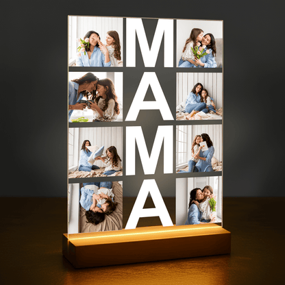 Fotokolaż Mama - Personalizowany druk na szkle dla mamy - stworzprezent.pl