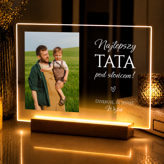 Najlepszy tata pod słońcem - druk na szkle akrylowym dla taty