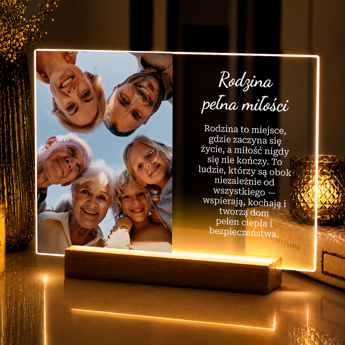 Rodzina pełna miłości - druk na szkle akrylowym dla rodziny