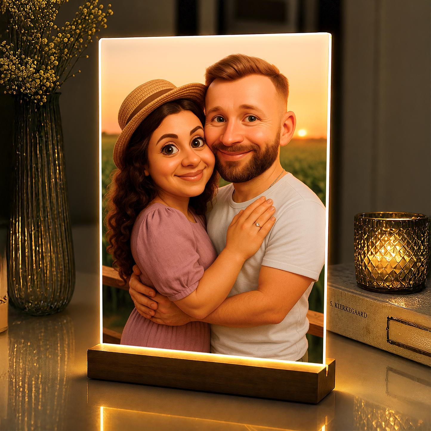 Wasza bajkowa historia - portret na szkle akrylowym dla pary