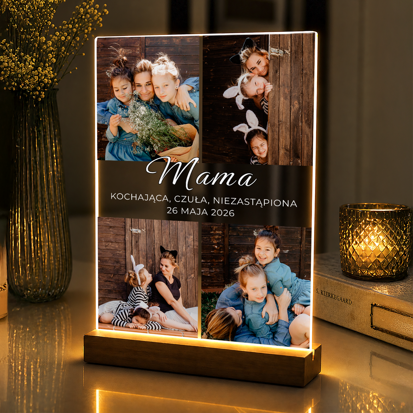 Kochająca Mama – personalizowany druk na szkle akrylowym dla mamy
