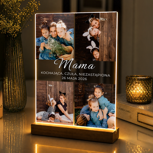 Kochająca Mama – personalizowany druk na szkle akrylowym dla mamy