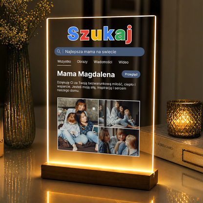 Mama - druk na szkle akrylowym dla mamy