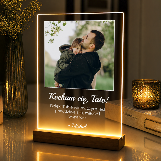 Podziękowanie dla taty - druk na szkle akrylowym dla taty