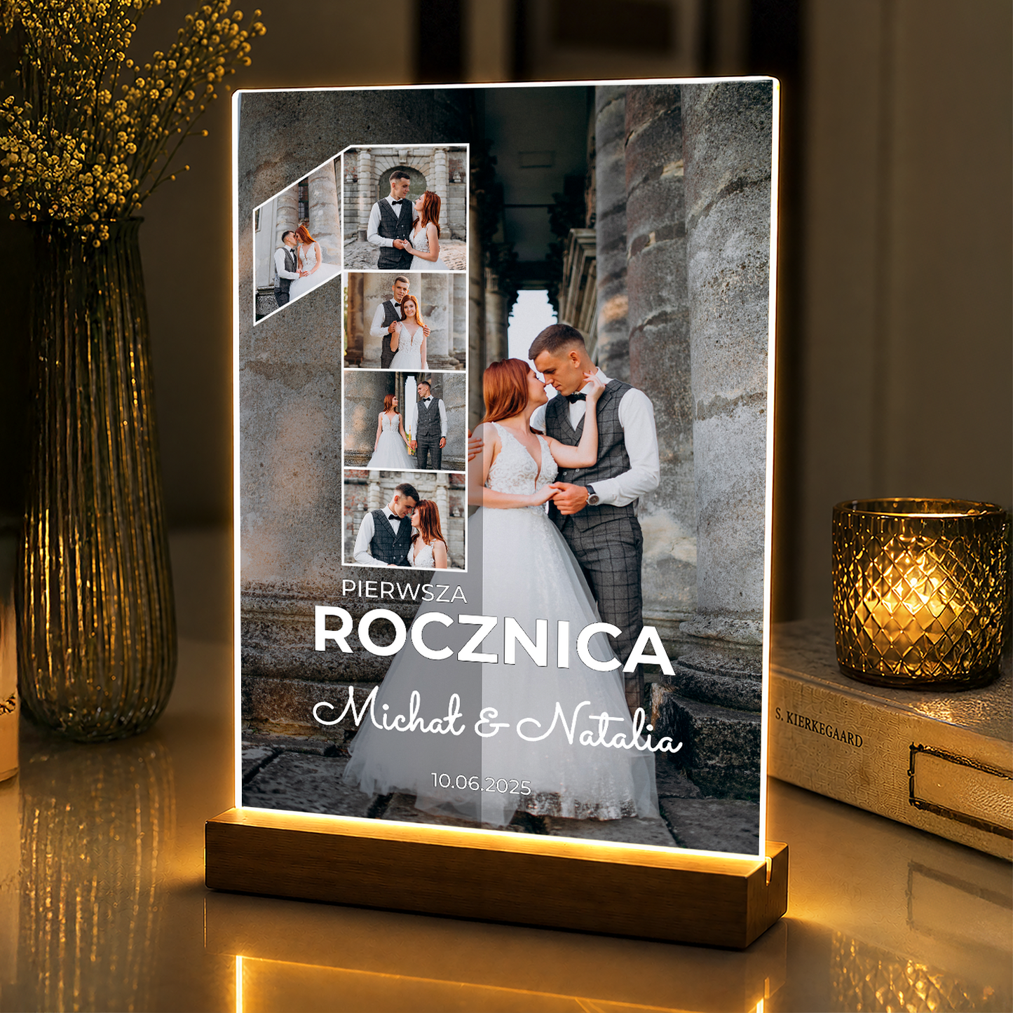 Pierwsza rocznica - druk na szkle akrylowym dla pary